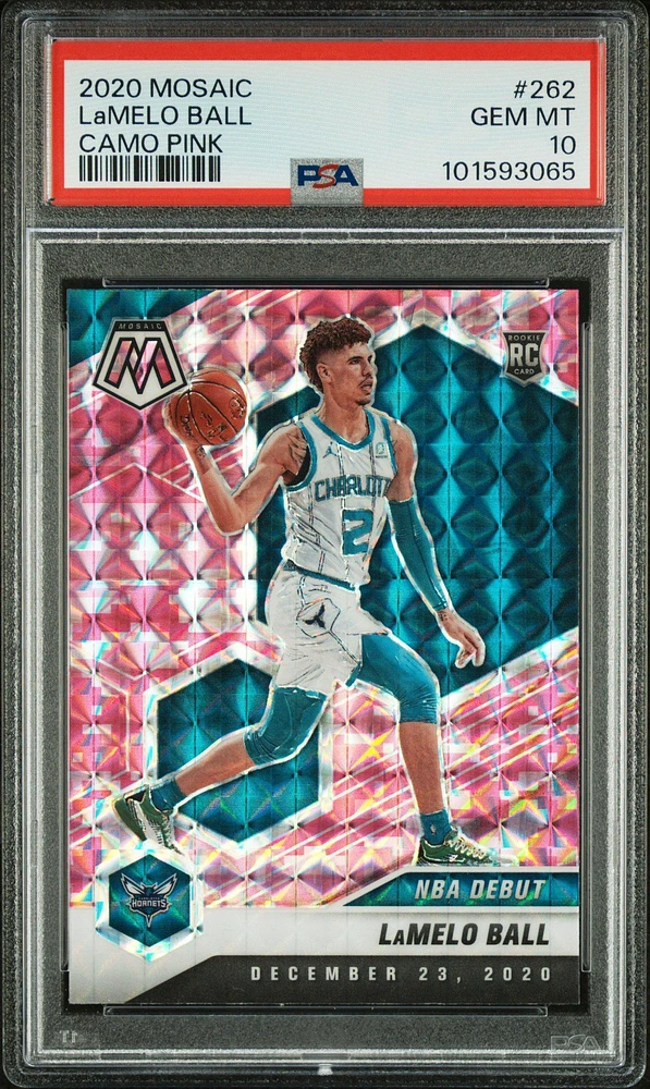 2020 Panini Mosaic Lamelo Ball Camo Pink PSA 10