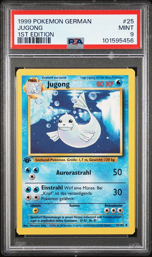 1999 Pokemon German 25 Jugong 1st Edition PSA 9
