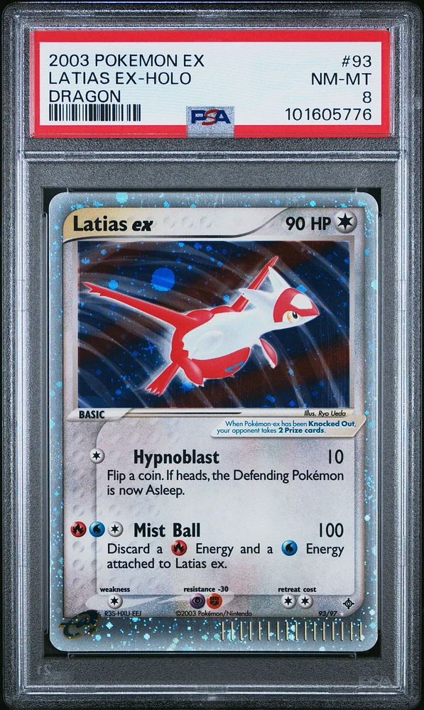 2003 Pokemon Ex Dragon 93 Latias Ex-holo PSA 8