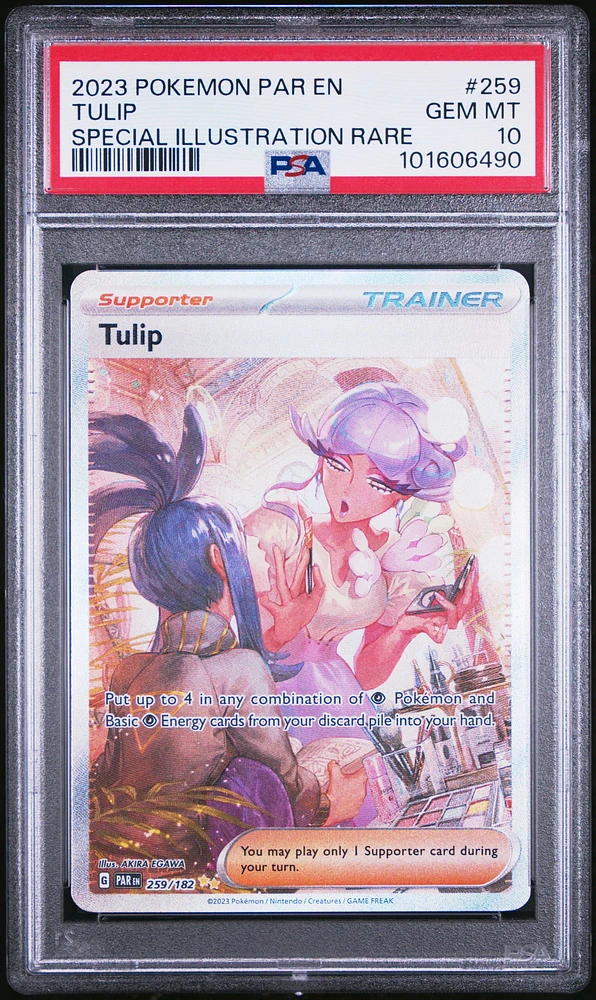 2023 Pokemon Par En-paradox Rift 259 Tulip Special Illustration Rare PSA