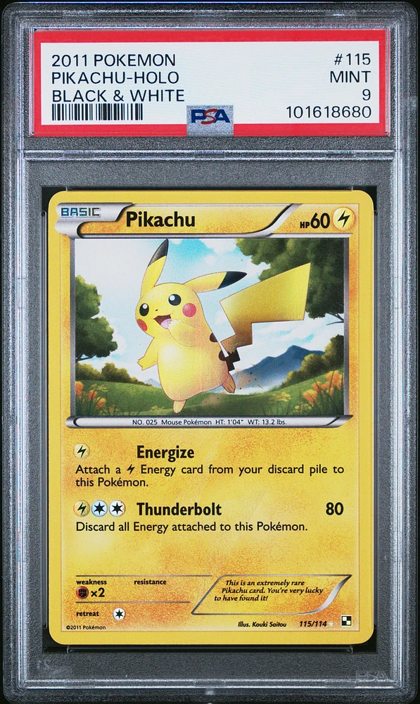 2011 Pokemon Black & White 115 Pikachu-holo PSA