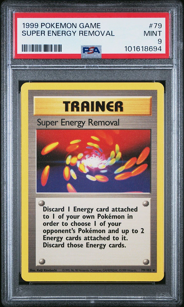 1999 Pokemon Game 79 Super Energy Removal PSA