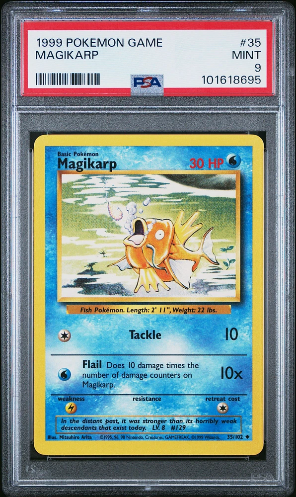 1999 Pokemon Game 35 Magikarp PSA