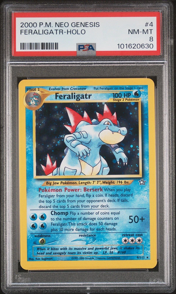 2000 Pokemon Neo Genesis Feraligatr-holo PSA