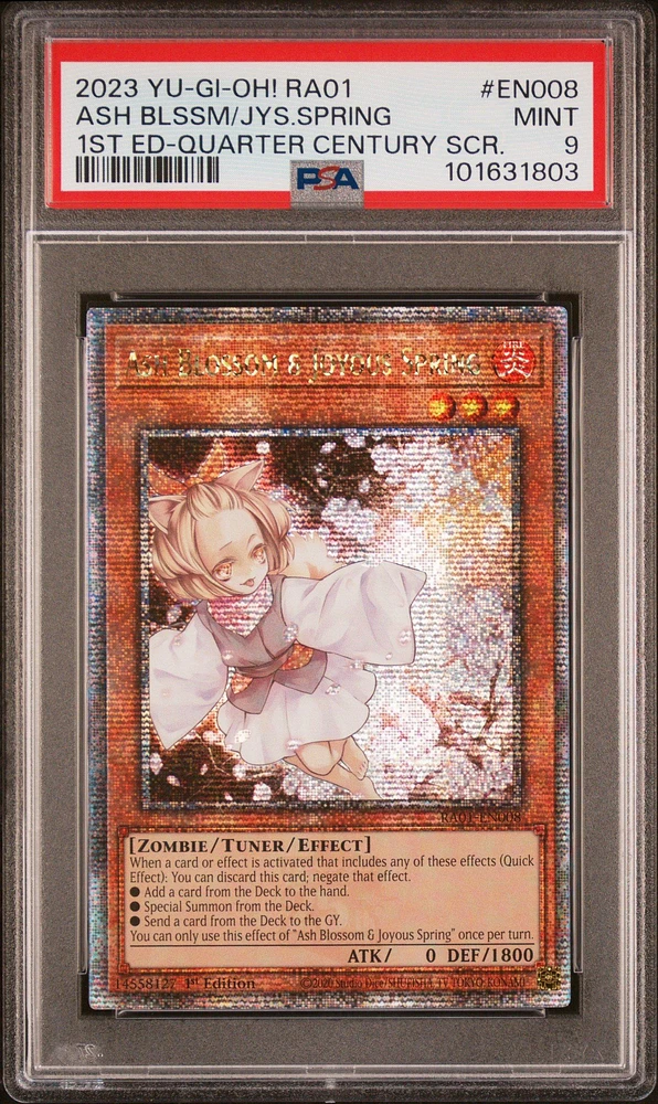 2023 Yu-gi-oh! Ra01-25th Anniversary Rarity Collection En008 Ash Blossom & Joyous Spring 1st Edition-quarter Century Secret Rare PSA