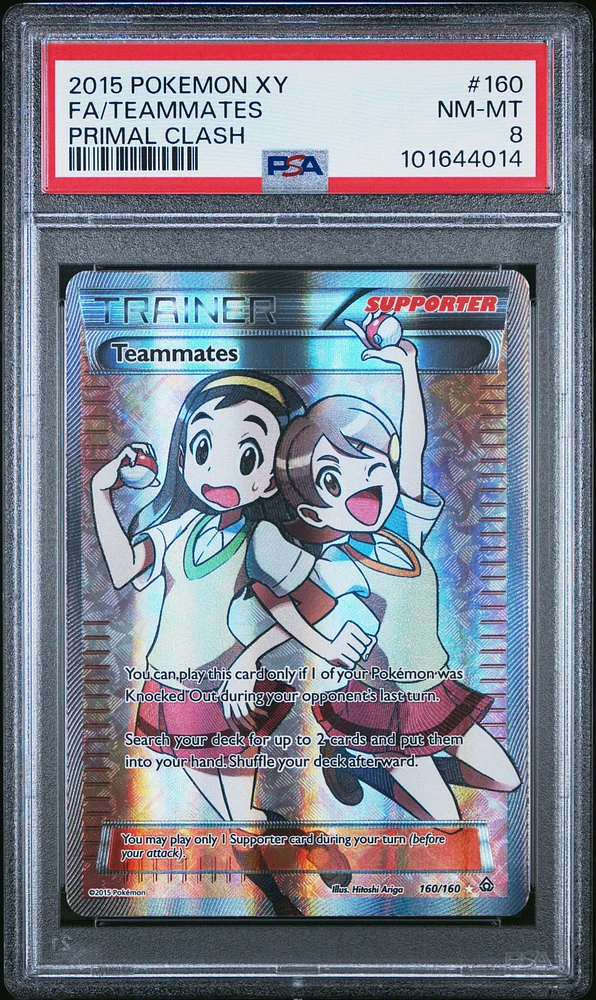 2015 Pokemon Xy Primal Clash 160 Full Art/teammates PSA 8