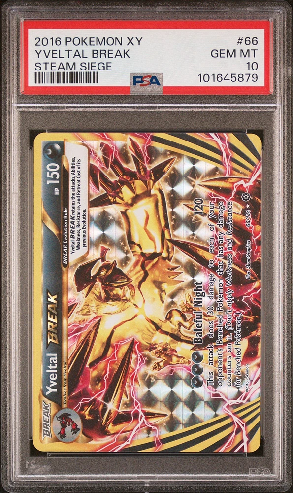 2016 Pokemon Xy Steam Siege 66 Yveltal Break PSA