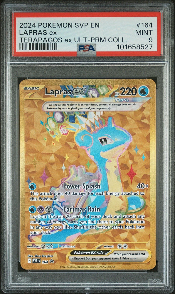 2024 Pokemon Svp En-sv Black Star Promo 164 Lapras Ex Terapagos Ex Ultra-premium Collection PSA