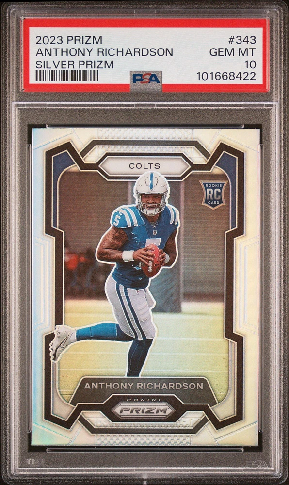 2023 Panini Prizm 343 Anthony Richardson Silver Prizm PSA