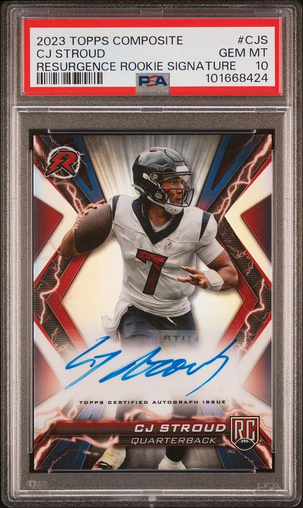 2023 Topps Composite Resurgence Rookie Signatures Cjs Cj Stroud PSA 10