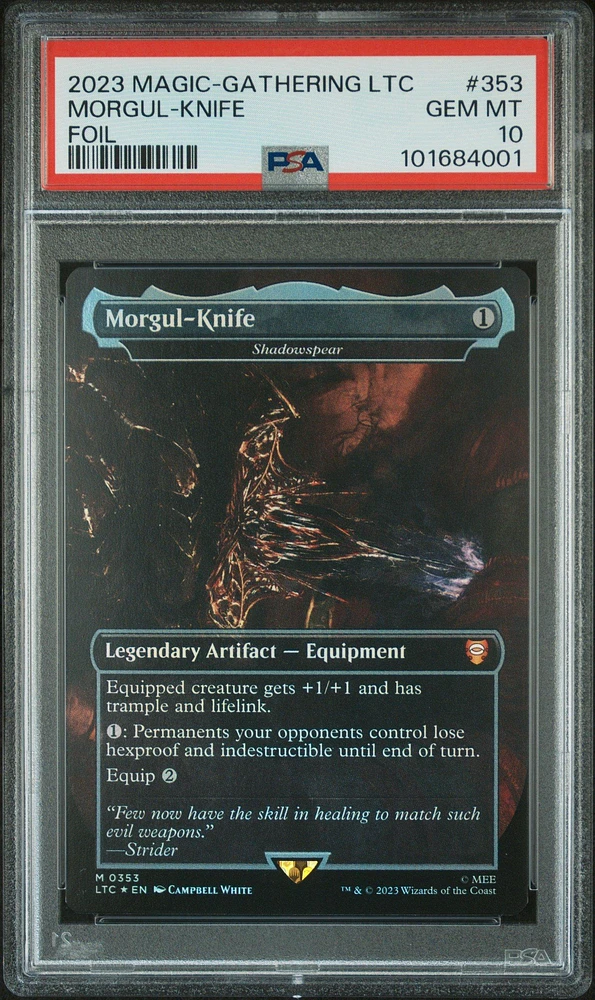 2023 Magic The Gathering Tales Of Middle-earth Commander 353 Morgul-knife Foil PSA 10