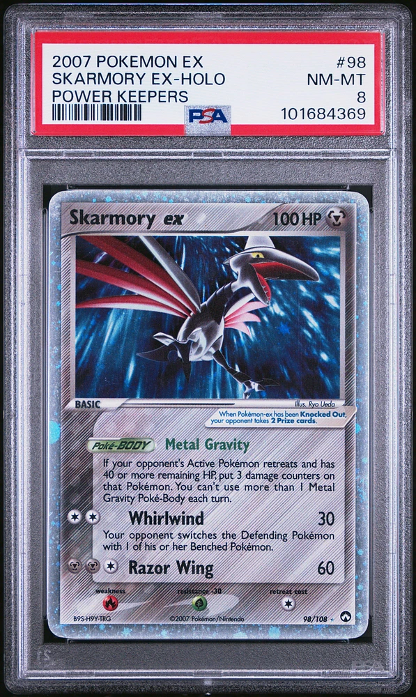 2007 Pokemon Ex Power Keepers 98 Skarmory Ex-holo PSA