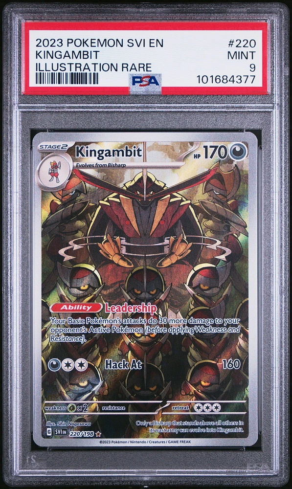 2023 Pokemon Svi En-scarlet & Violet 220 Kingambit Illustration Rare PSA