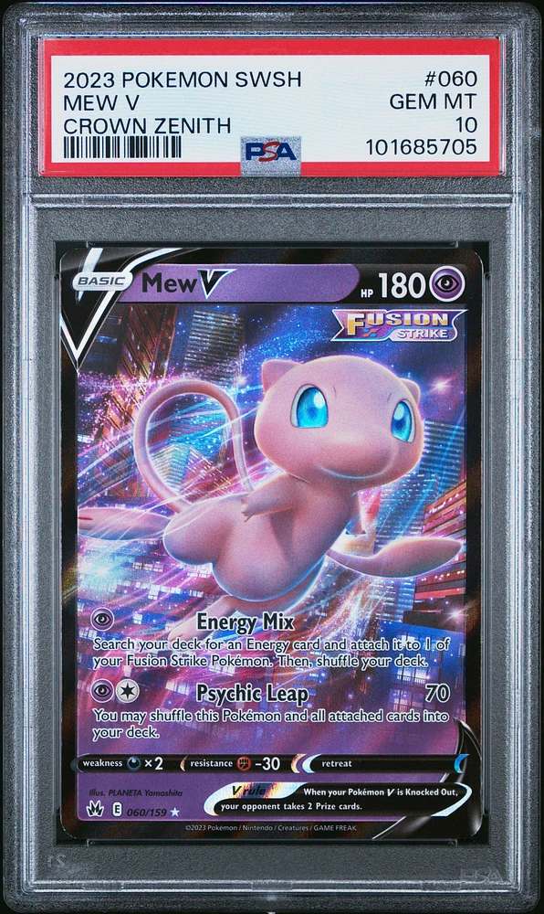 2023 Pokemon Sword And Shield Crown Zenith 060 Mew V PSA
