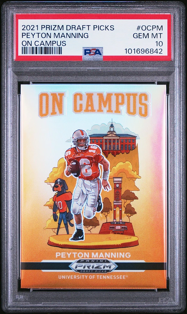2021 Panini Prizm Draft Picks On Campus Ocpm Peyton Manning PSA 10