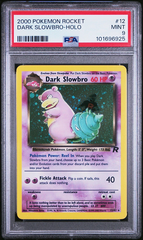 2000 Pokemon Rocket 12 Dark Slowbro-holo PSA