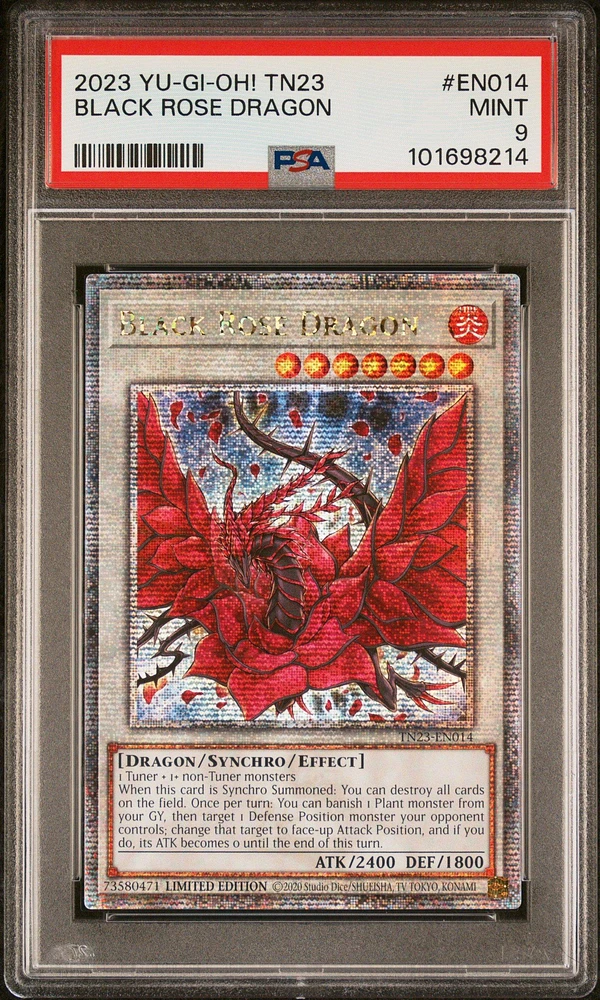 2023 Yu-gi-oh! Tn23-25th Anniversary Tin: Dueling Heroes En014 Black Rose Dragon PSA