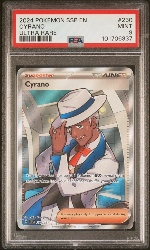 2024 Pokemon Ssp En-surging Sparks 230 Cyrano Ultra Rare PSA