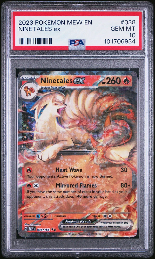 2023 Pokemon Mew En-151 Ninetales Ex PSA