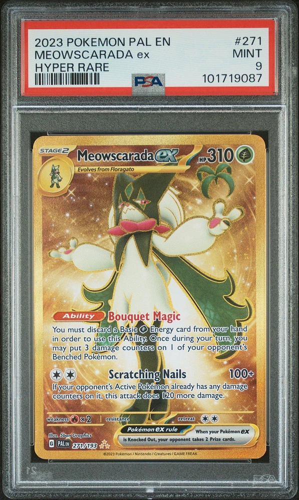 2023 Pokemon Pal En-paldea Evolved 271 Meowscarada Ex Hyper Rare PSA