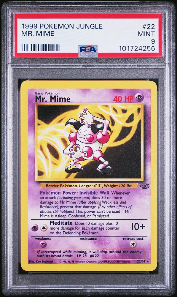 1999 Pokemon Jungle 22 Mr. Mime PSA