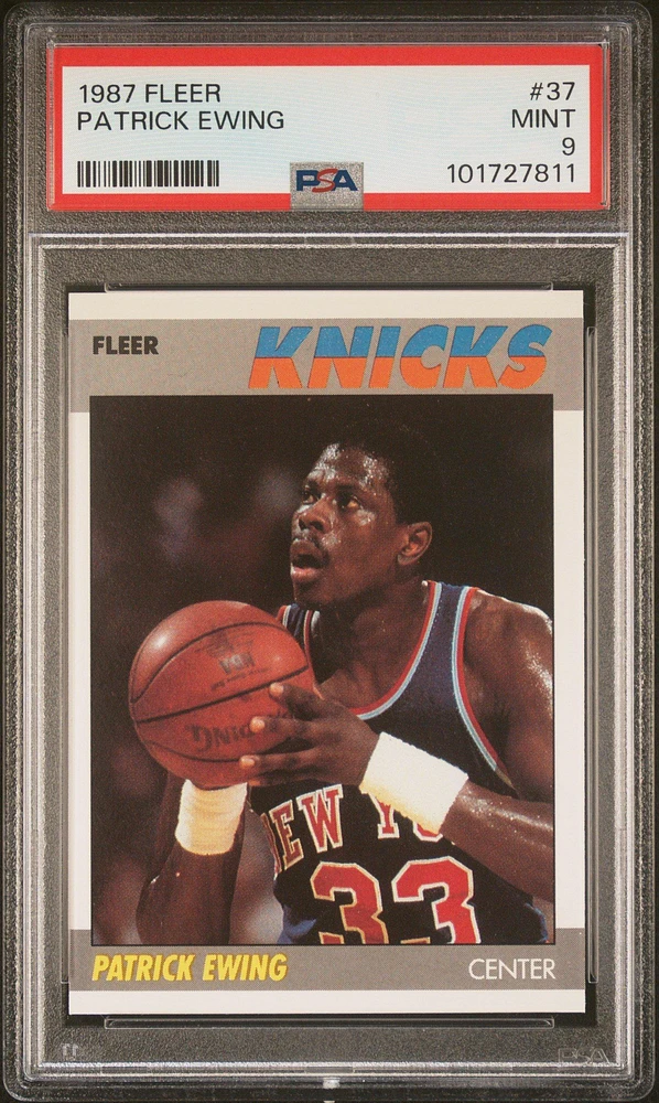 1987 Fleer 37 Patrick Ewing PSA 9