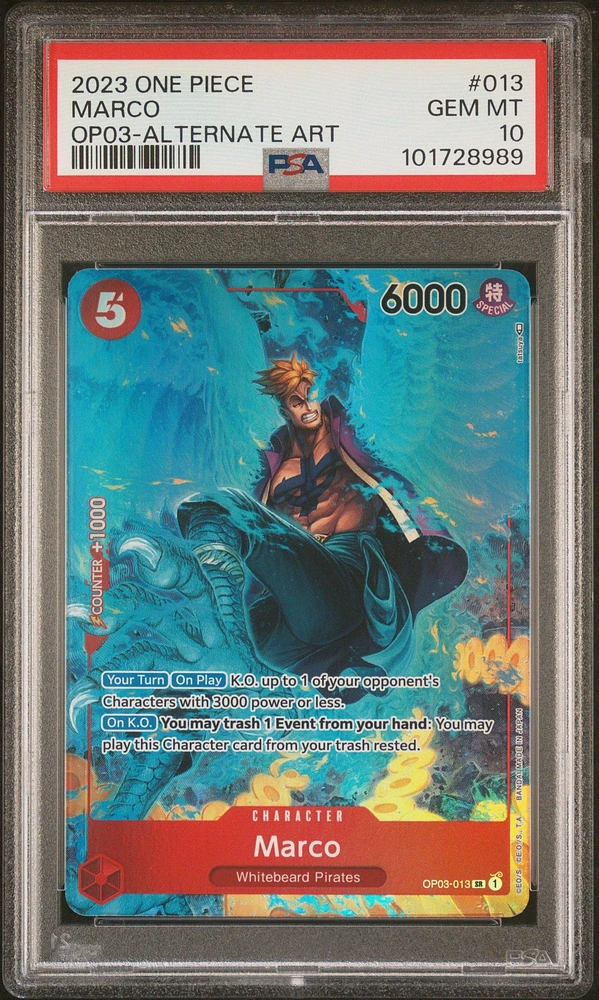 2023 One Piece Op03-pillars Of Strength 013 Marco Alternate Art PSA 10