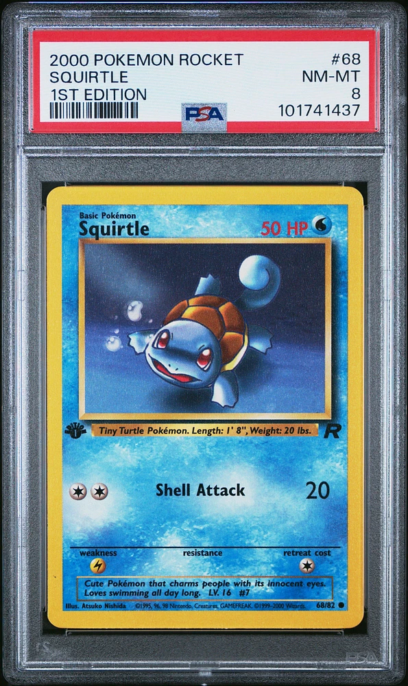 2000 Pokemon Rocket 68 Squirtle 1st Edition PSA