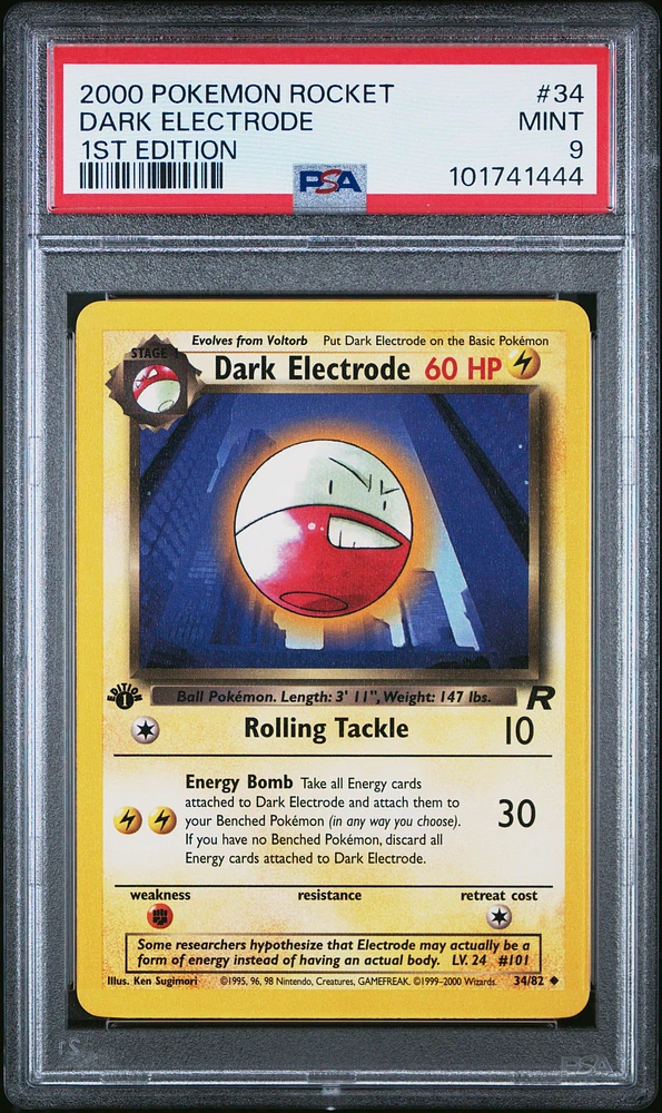 2000 Pokemon Rocket 34 Dark Electrode 1st Edition PSA