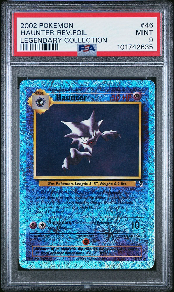 2002 Pokemon Legendary Collection 46 Haunter-reverse Foil PSA 9