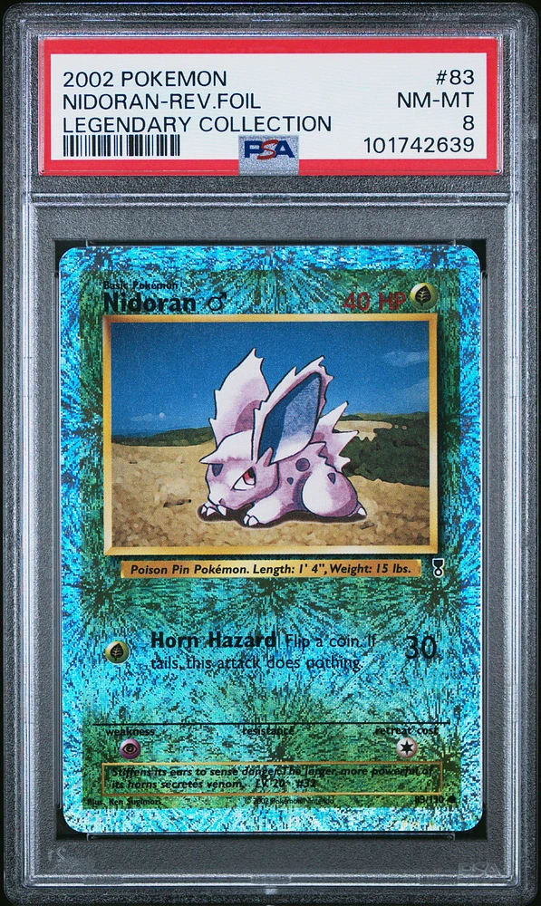 2002 Pokemon Legendary Collection 83 Nidoran-reverse Foil PSA
