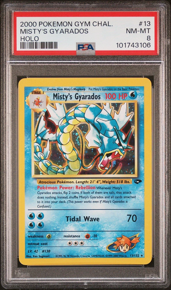 2000 Pokemon Gym Challenge 13 Misty's Gyarados Holo PSA