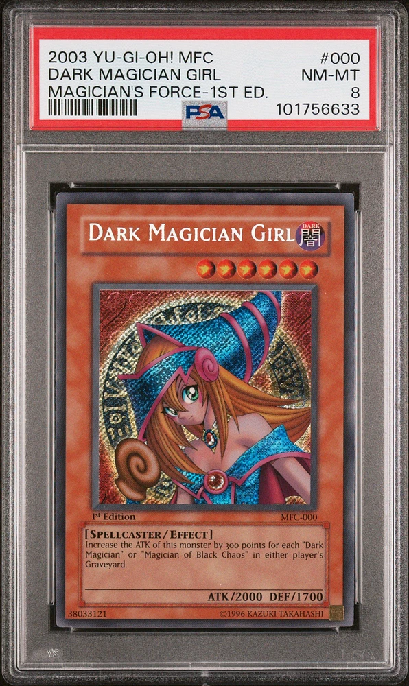 2003 Yu-gi-oh! Mfc-magician's Force 000 Dark Magician Girl 1st Edition PSA 8