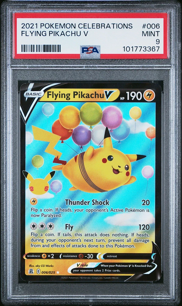 2021 Pokemon Celebrations 006 Flying Pikachu V PSA