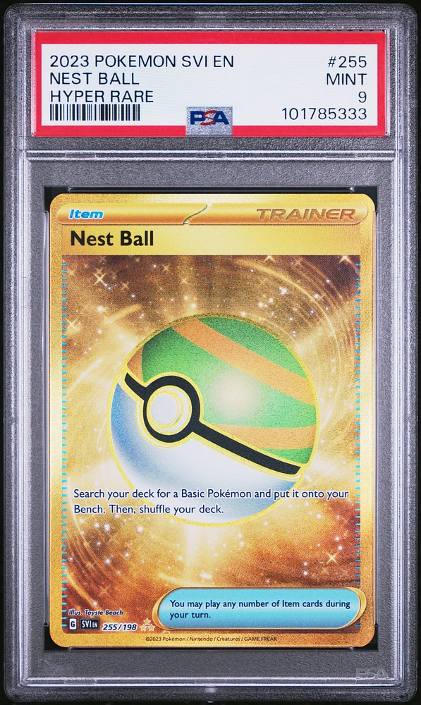 2023 Pokemon Svi En-scarlet & Violet 255 Nest Ball Hyper Rare PSA