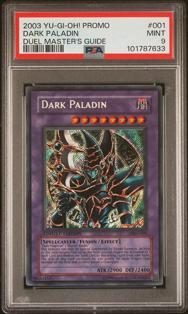 2003 Yu-gi-oh! Promo 001 Dark Paladin Duel Master's Guide PSA