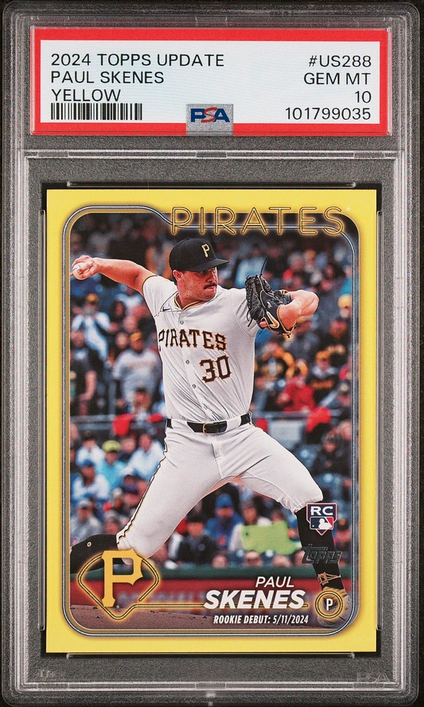 2024 Topps Update Us288 Paul Skenes Yellow PSA 10
