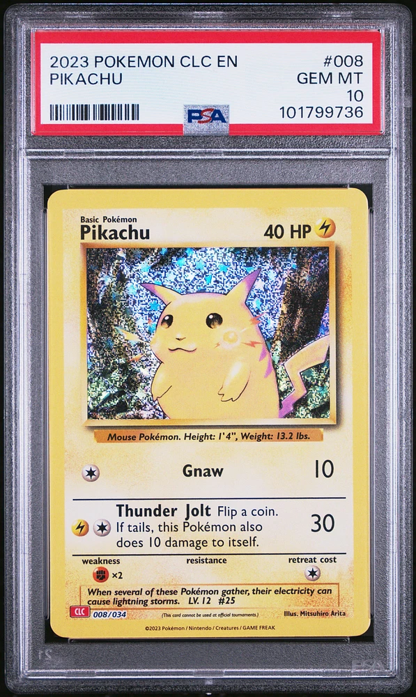 2023 Pokemon Clc-trading Card Game Classic Charizard & Ho-oh Ex Deck 008 Pikachu PSA