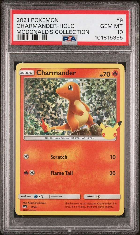 2021 Pokemon Mcdonald's Collection 9 Charmander-holo PSA