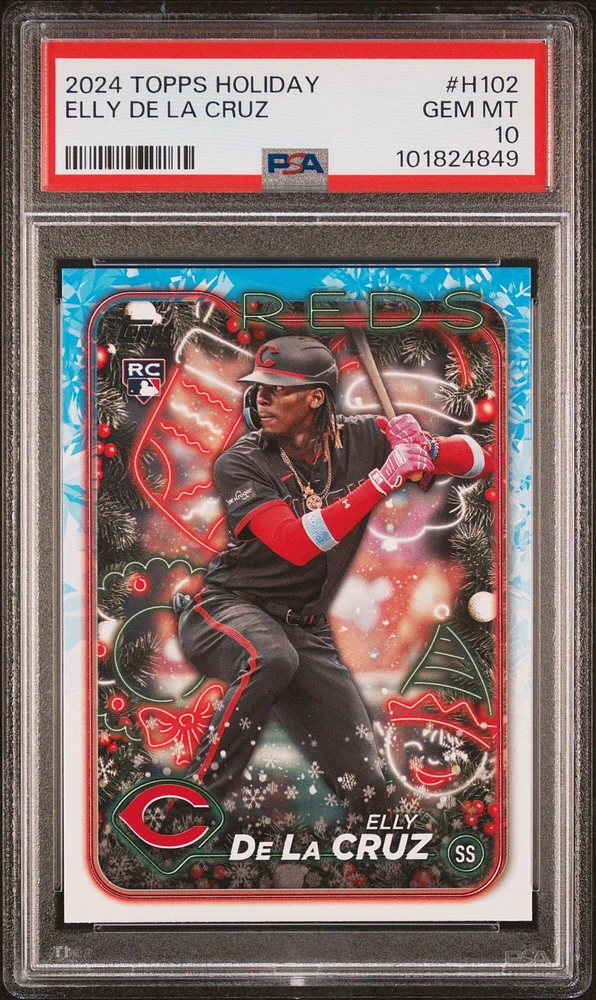 2024 Topps Holiday H102 Elly De La Cruz PSA 10
