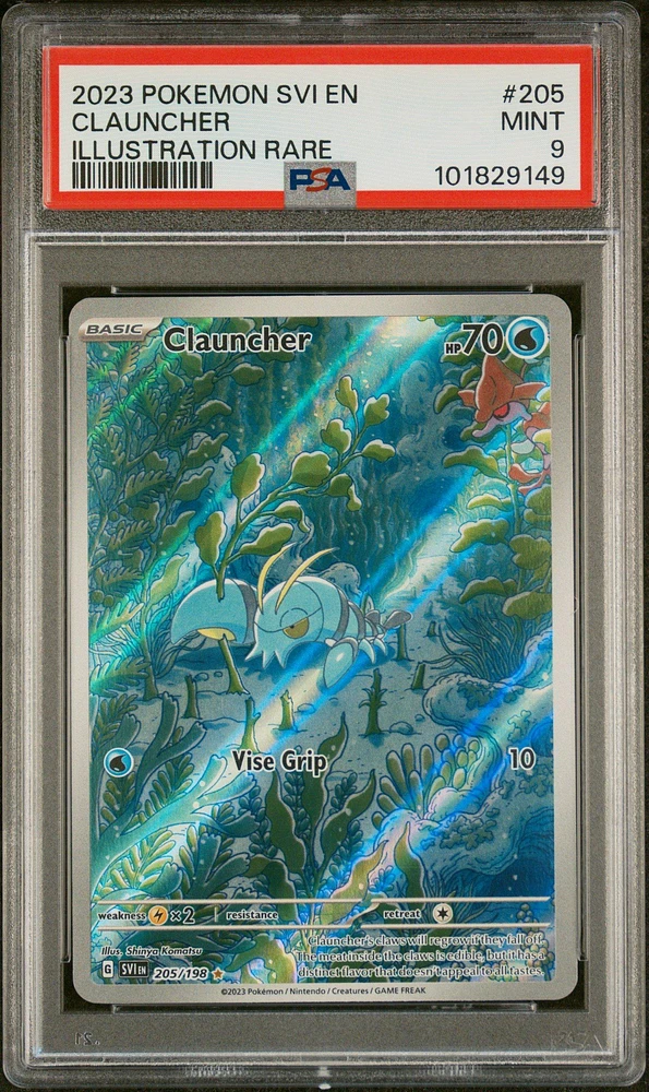 2023 Pokemon Svi En-scarlet & Violet 205 Clauncher Illustration Rare PSA