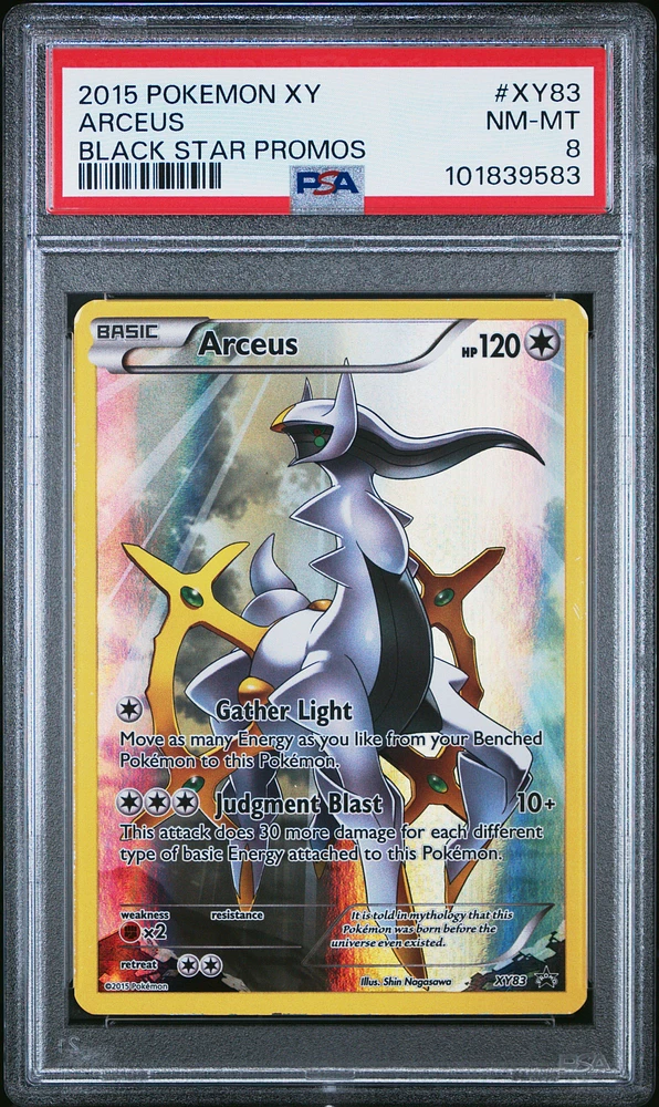 2015 Pokemon Xy Black Star Promos Xy83 Arceus PSA 8