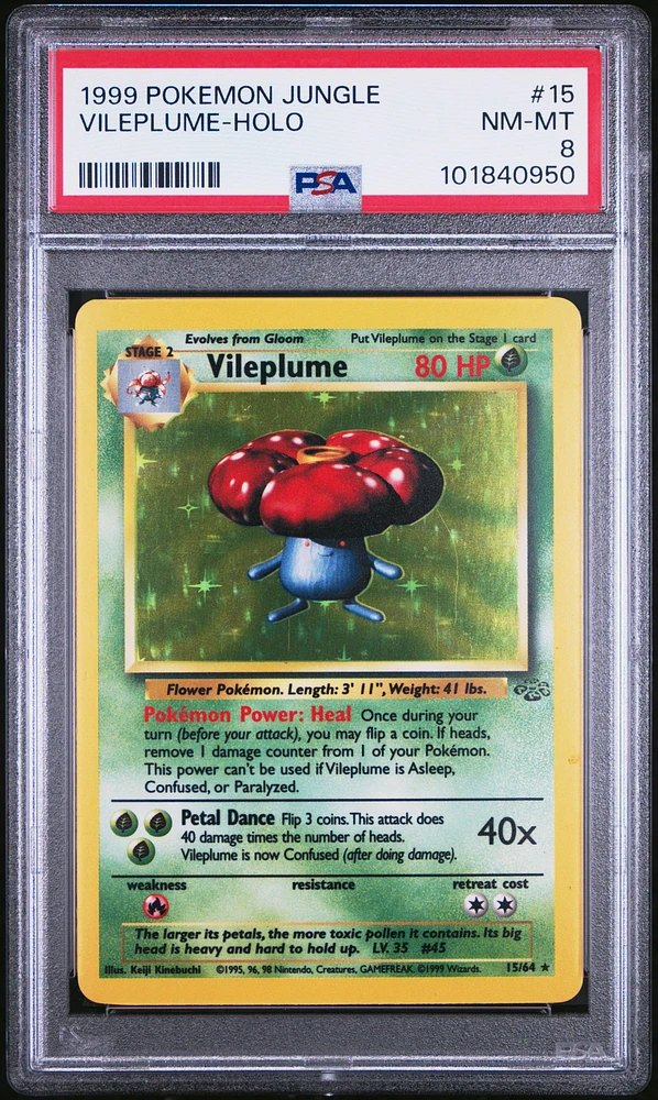 1999 Pokemon Jungle 15 Vileplume-holo PSA
