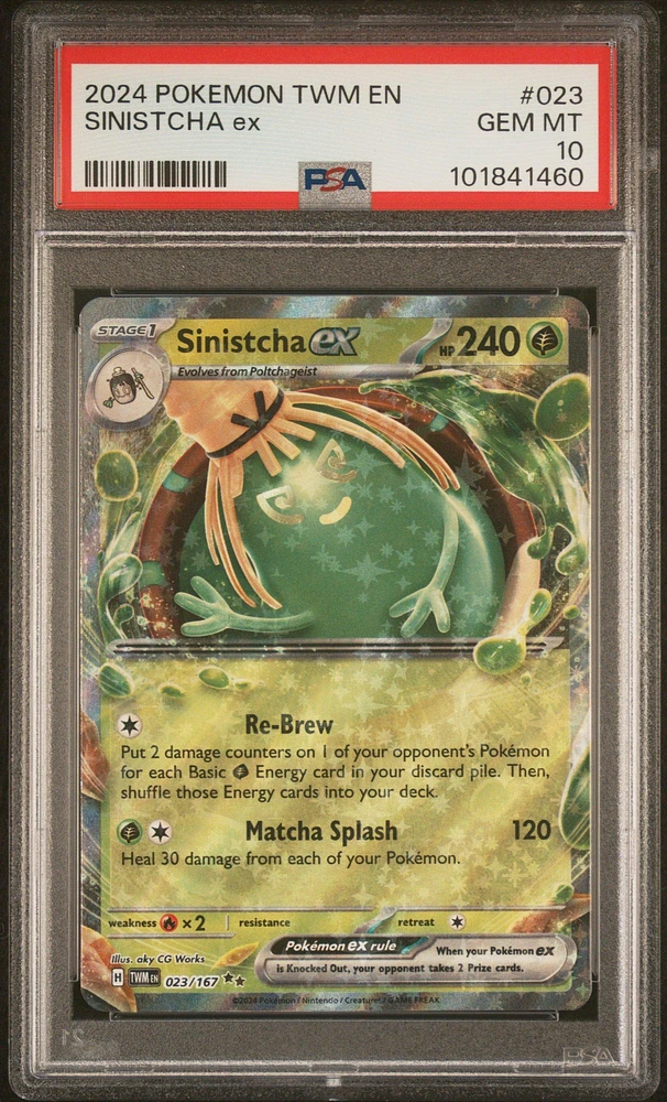2024 Pokemon Twm En-twilight Masquerade 023 Sinistcha Ex PSA 10