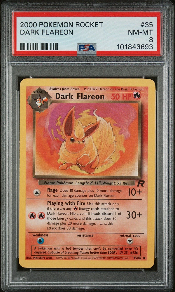 2000 Pokemon Rocket 35 Dark Flareon PSA