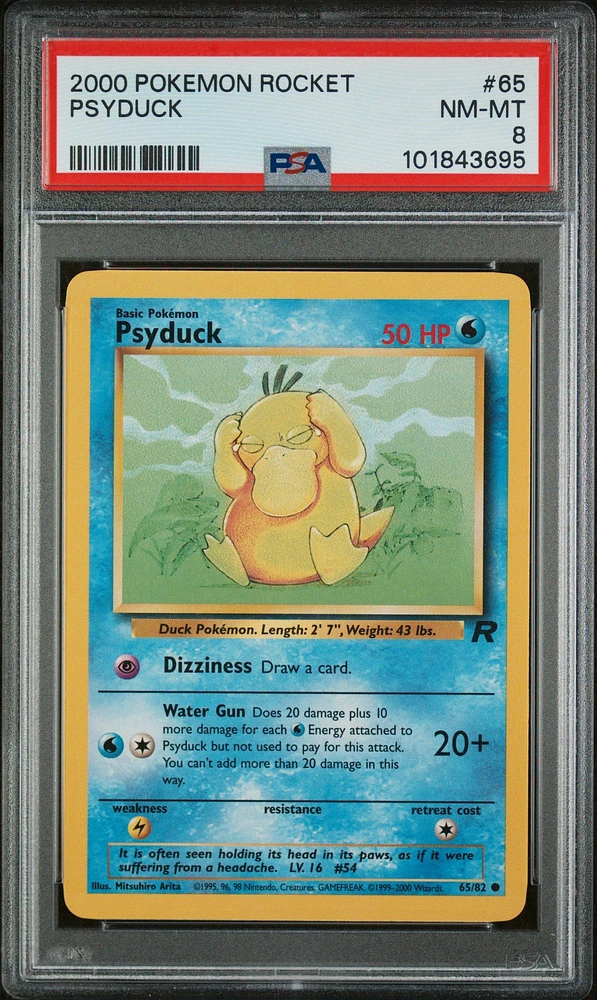 2000 Pokemon Rocket 65 Psyduck PSA