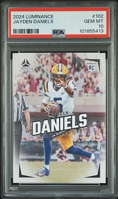 2024 Panini Luminance 102 Jayden Daniels PSA 10
