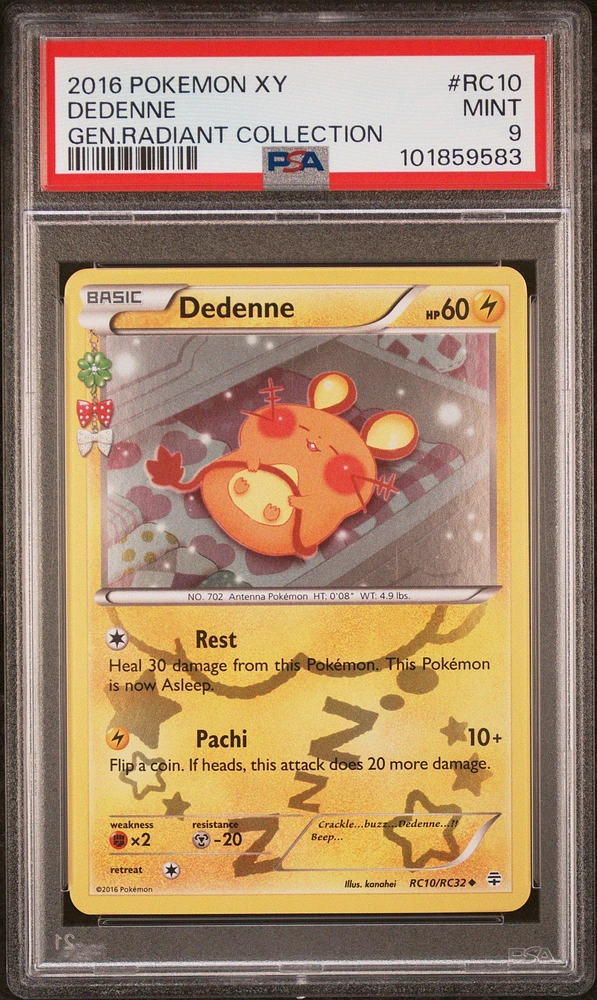 2016 Pokemon Xy Generations Radiant Collection Rc10 Dedenne PSA