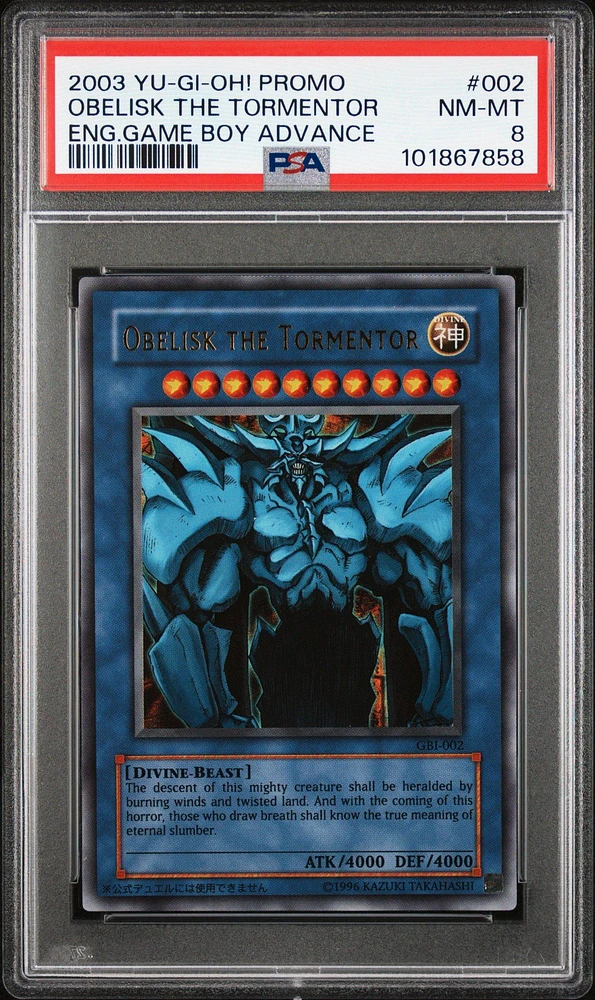 2003 Yu-gi-oh! Promo 002 Obelisk The Tormentor English Game Boy Advance PSA