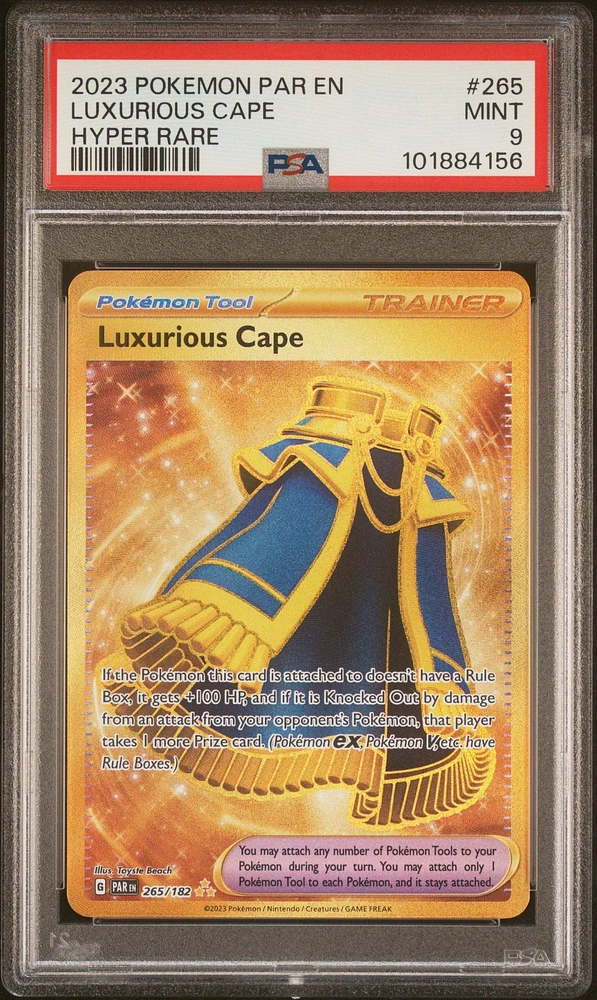 2023 Pokemon Par En-paradox Rift 265 Luxurious Cape Hyper Rare PSA 9